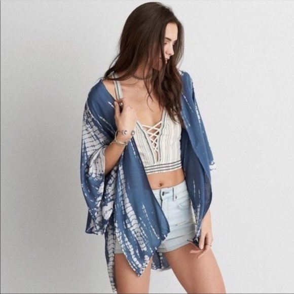 American Eagle Outfitters Accessories - American Eagle Tie Dye Open Kimono Cover Top XS/S